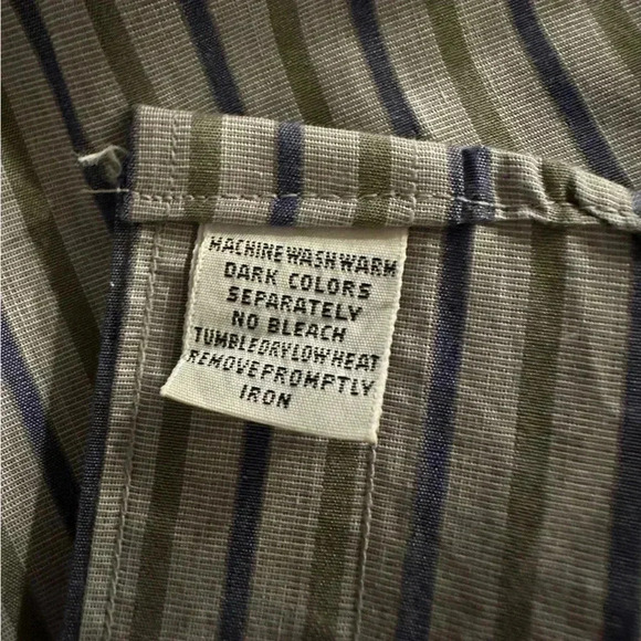 Christian Dior button up stripe shirt size 17.5/35 - Picture 8 of 10